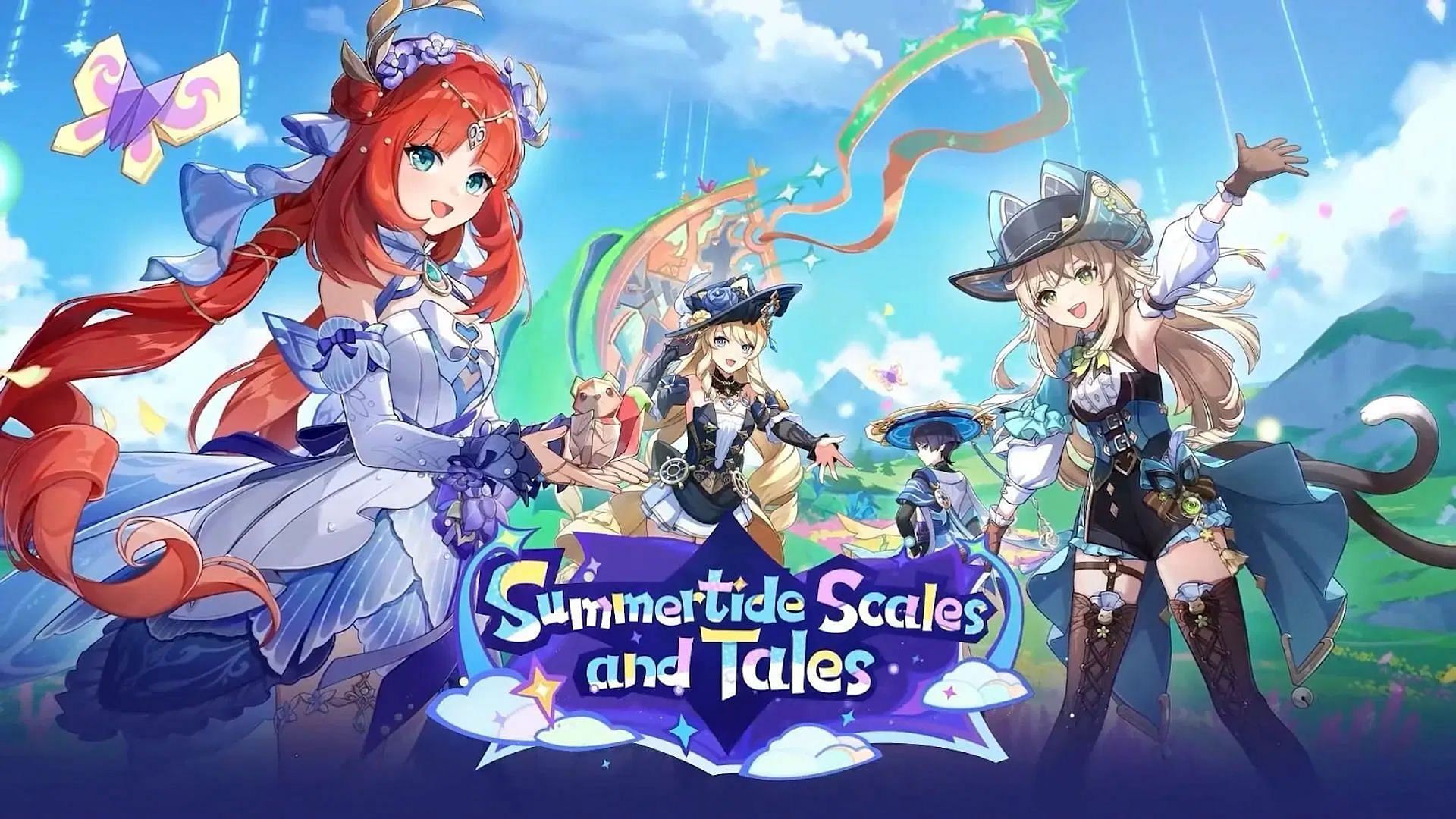 Official artwork of the Summertide Scales and Tales event (Image via HoYoverse)